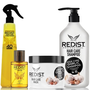 Pachet promo : 4 Redist cu extract de usturoi pentru cresterea si regenerarea parului(Sampon, masca , balsam bifazic ,parfum))