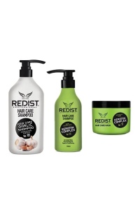 Pachet Redist: Sampon cu usturoi 1000 ml, Sampon cu Keratina 500 ml si Masca cu Keratina 500 ml
