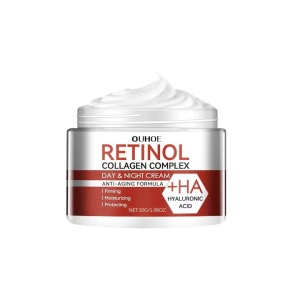 Crema complexa de colagen cu retinol coreean, hidratanta avansata pentru zi si noapte cu vitamina C si acid hialuronic, anti-imbatranire si control al acneei pentru barbati si femei 30g, sigura pentru toate tipurile de piele