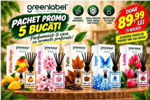 Pachet Promo: 5 X Odorizante cameră cu bețișoare (arome african mango,cirese japoneze, tabacco,inger si lalele ) 110ml – Greenlabel