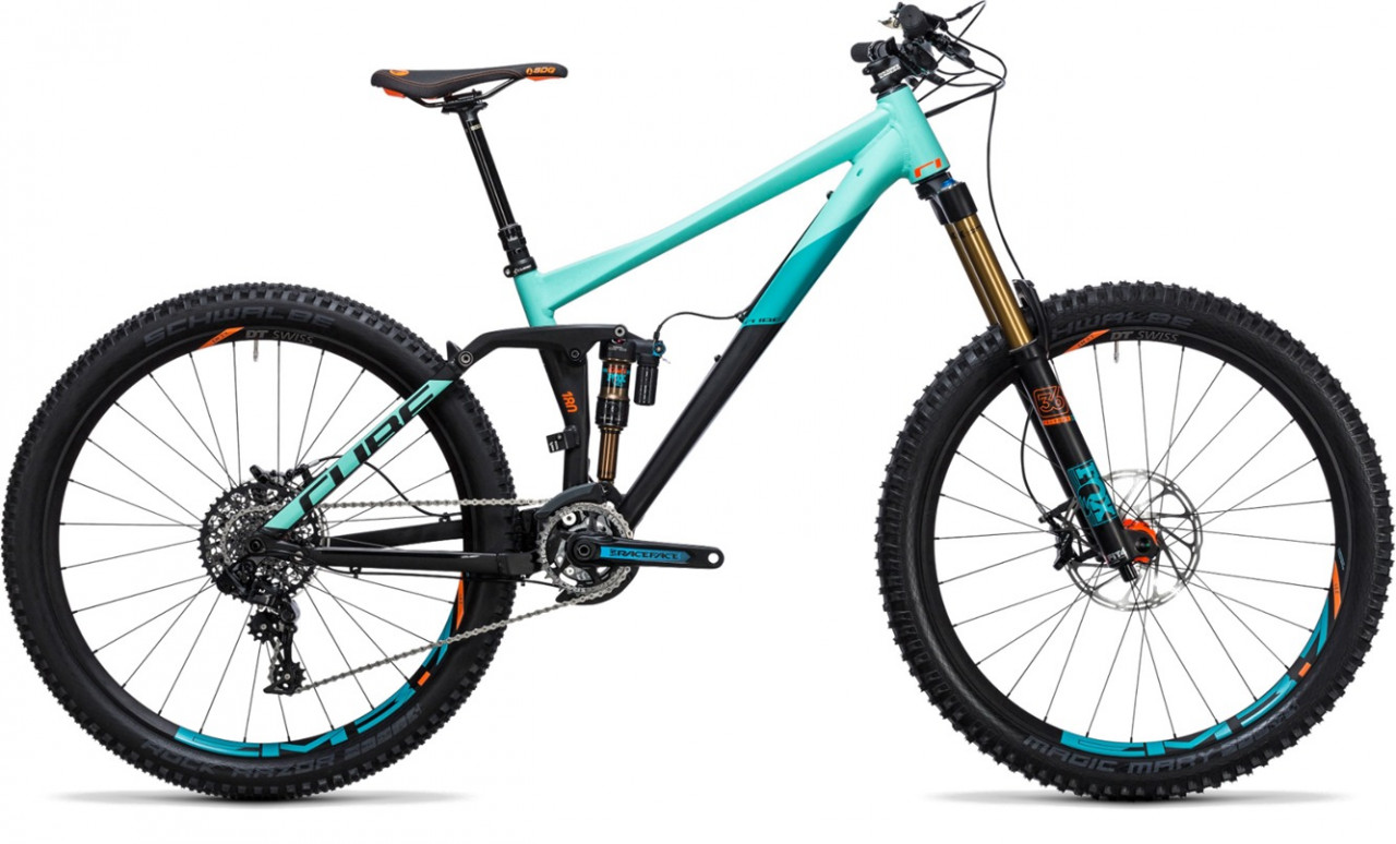 Bicicleta Cube Fritzz 180 HPA SL 27.5 black´n´mint 2017