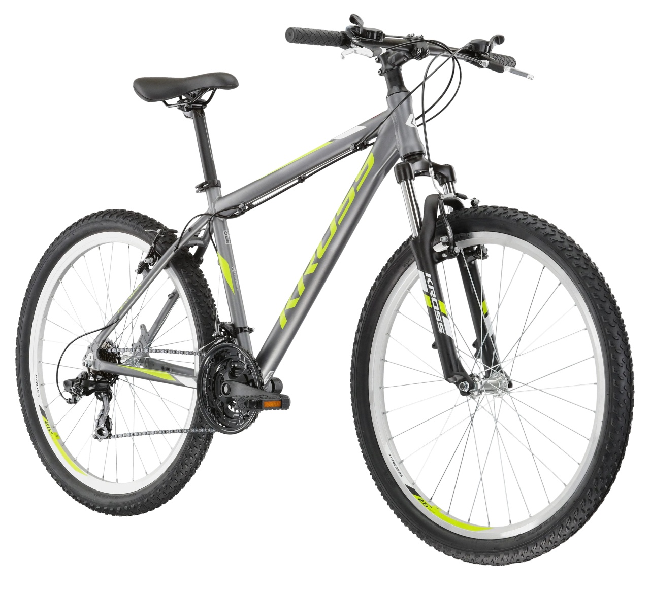 Bicicleta Kross Hexagon ZZ M 26 graphite / lime green / white / mat