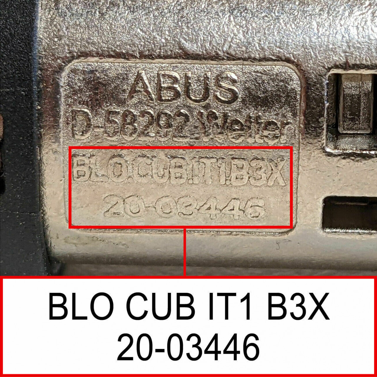 Serrure ABUS BLO Win IT1 Plus Pour Compartiment Batterie Vélo électrique Winora
