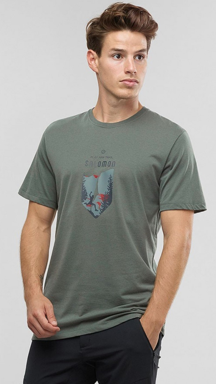 Tricou drumetie Salomon X Alp Graphic SS Tee urban chic barbati