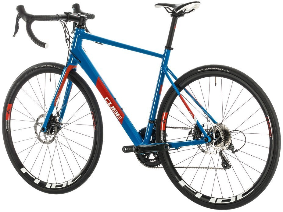 Bicicleta Cube Attain Race Blue/Red