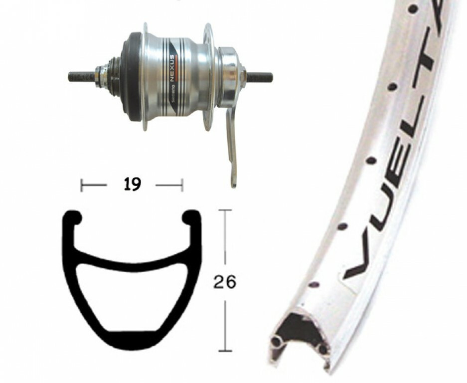 Roata spate 28x1.75 Shimano, 7-Gear, 36L. Airline 1 silver