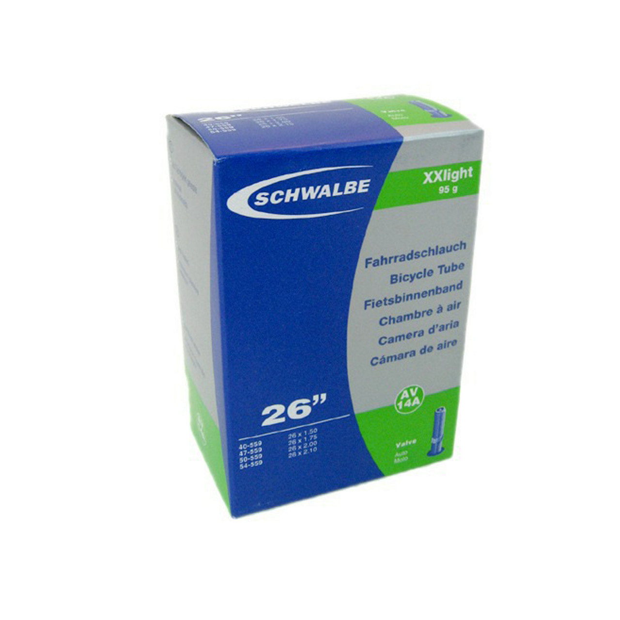 SCHWALBE Schwalbe binnenband AV11 26 inch 20/25-559/571 av 40mm