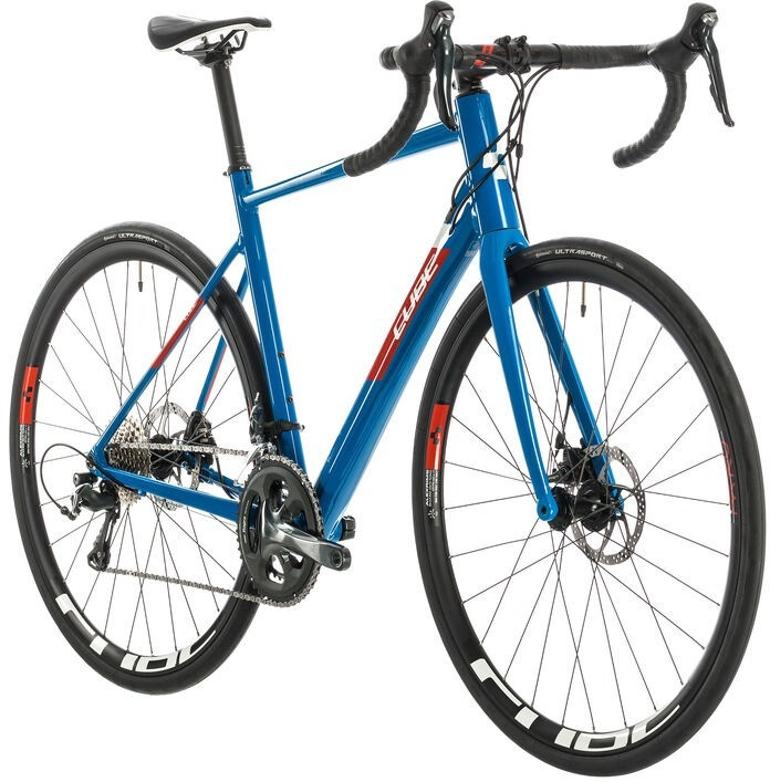 Bicicleta Cube Attain Race Blue/Red