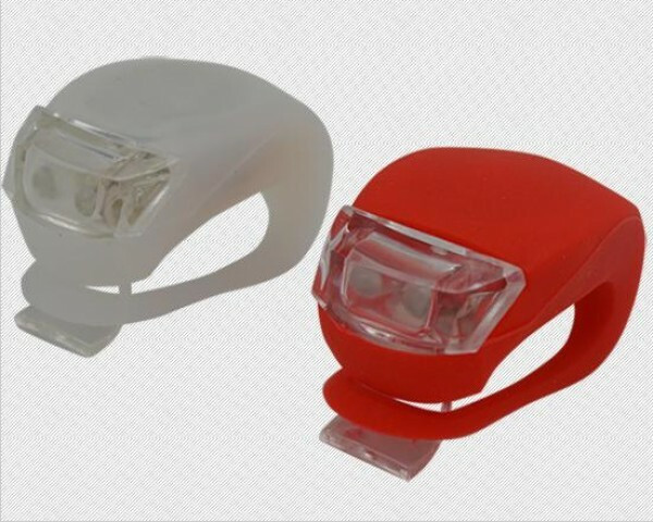 Sclipitor set Eastpower EBSL-002, silikon, rosu si alb, 2 leduri, baterii (2xCR2032 incluse)