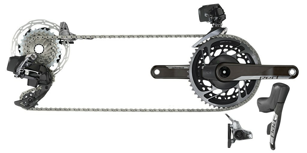 Set transmisie Sram Red eTap AXS 2xD1 12v, HRD, RD, SL, FD