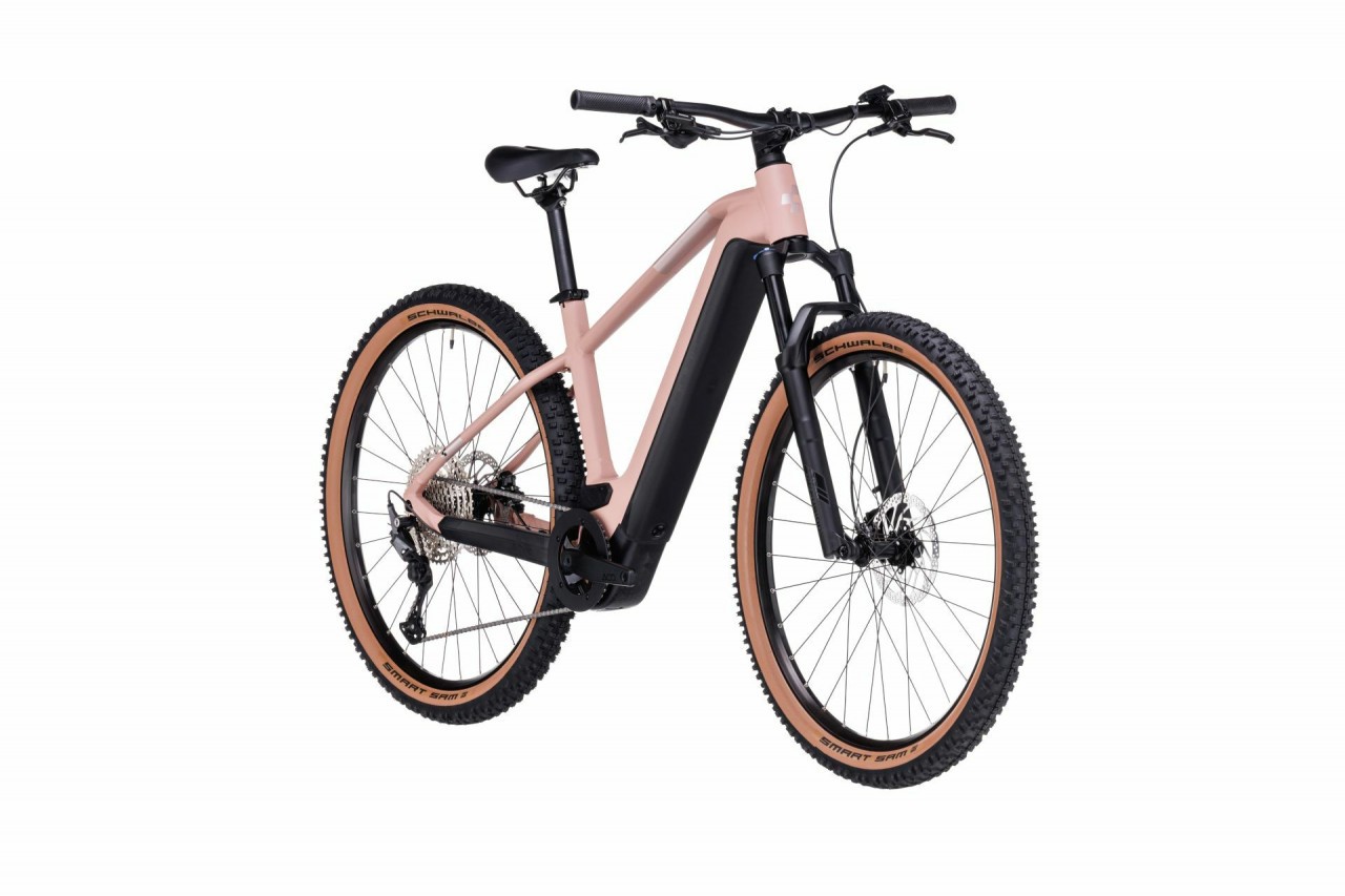 Bicicleta Electrica E-BIKE CUBE REACTION HYBRID PRO 750 Blushrose Silver  2023 - roti 27.5