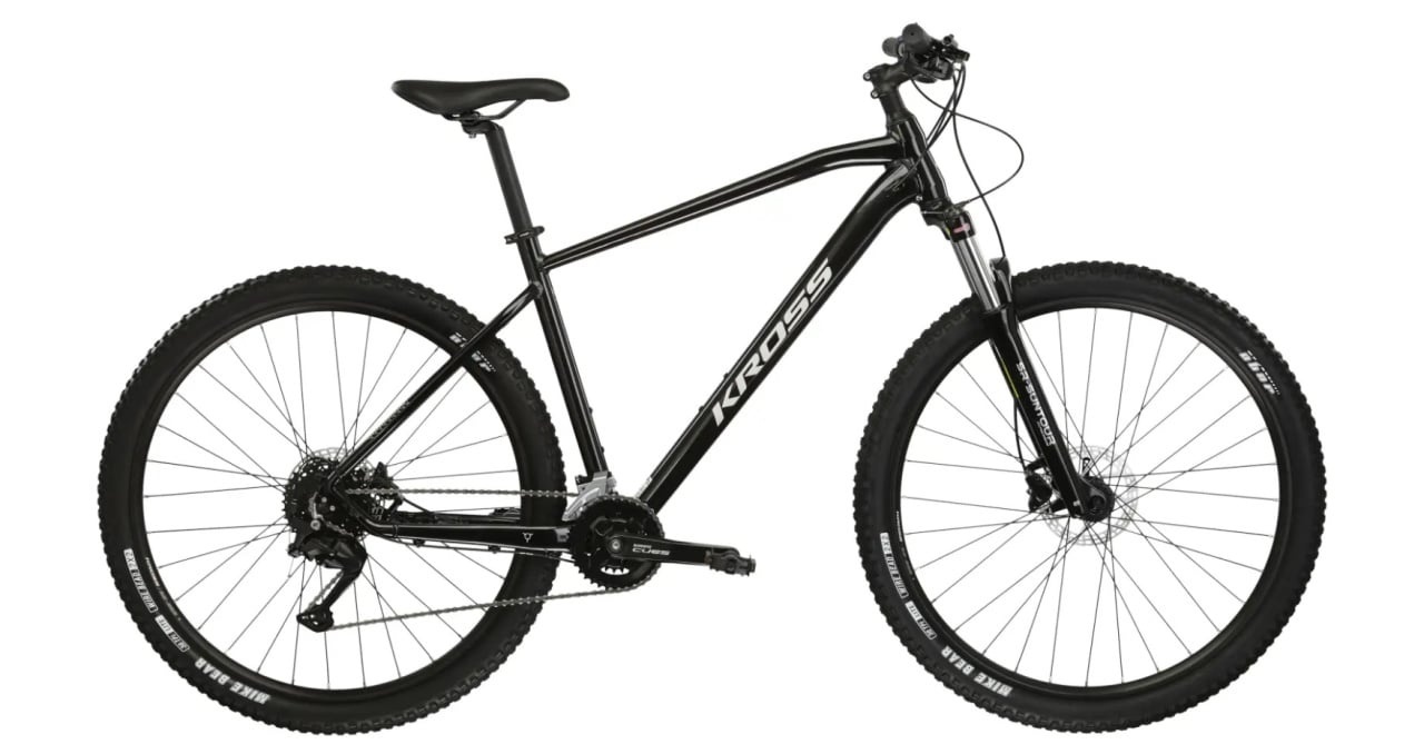 klonoss  Bicicleta KROSS HEXAGON 5.0, Negru / Argintiu / Lucios L - 29