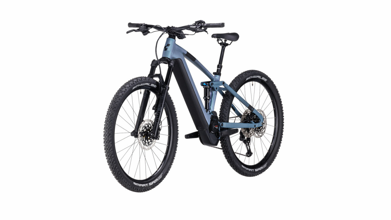 Bicicleta Electrica E-BIKE CUBE STEREO HYBRID 120 ABS 750 SMARAGDGREY BLUE  2023 - roti 29