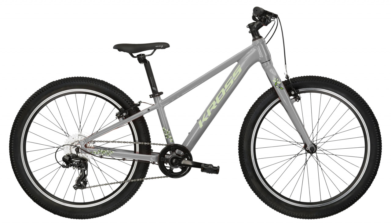 Bicicleta Kross Lea Jr 1.0 roti 24 inch grey green glossy