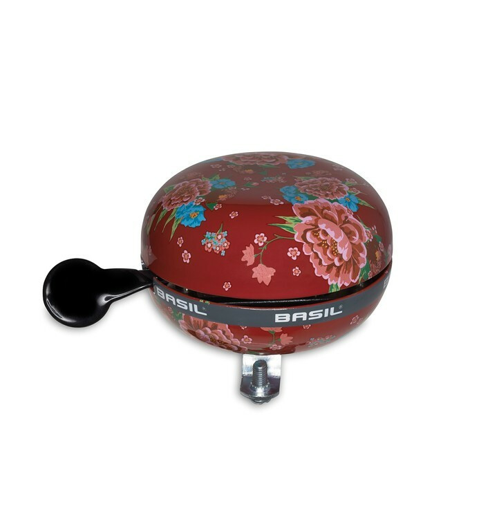 Sonnez La Cloche Basil Ding-Dong – Fleur Rouge Métal, 80 Mm