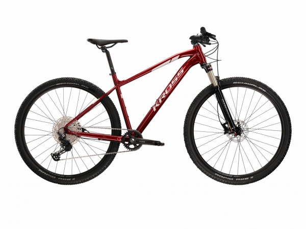Bicicleta Kross LEVEL 6.0 M, Roti 29 Inch, Marimea M(17 Inch), Rubin Silver Glossy