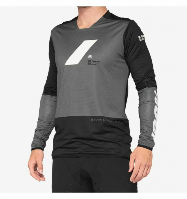 Bluza ciclism 100% R-CORE X, Charcoal/Black