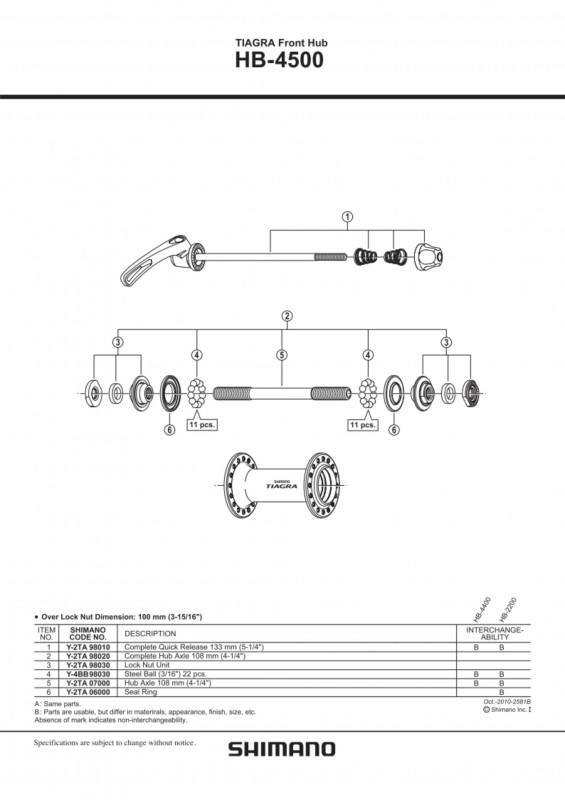 Con unit Shimano HB-4500