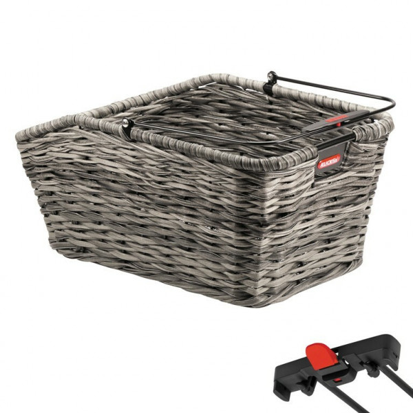 Cos bicicleta spate KLICKfix Structura GT grey 44x24x20cm,braided