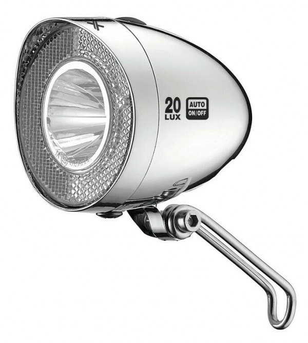 Far fata XLC LED Retro Reflector 20 LUX, SWITCH, Chrome