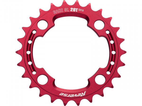 Foaie angrenaj REVERSE CHAINRING RACE SL 2x10 80mm 26T rosu