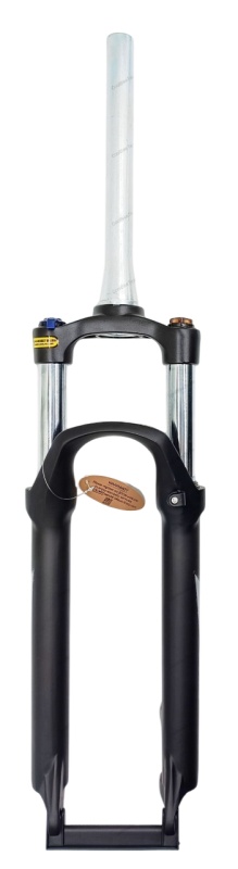 Furca cu suspensie, Zoom Vaxa 30S, arc, roata 27.5 (584), ahead, gat conic (tapered 1-1/8 / 1.5), cursa 100mm, Lock-Out, frana disc PM, negru mat, AM