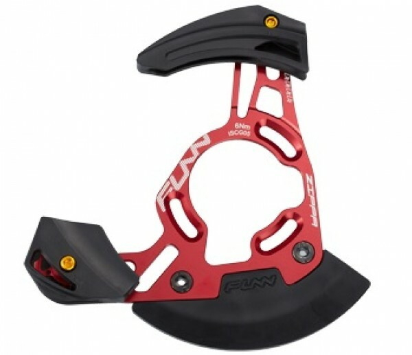 Ghidaj lant Funn Zippa DH fixare ISCG-05/External BB pt.32-38T rosu anodizat/negru