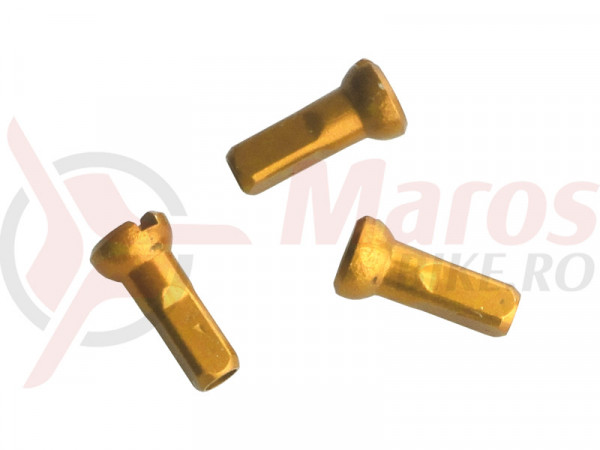 Niplu spita Sapim aluminiu 12mm galben