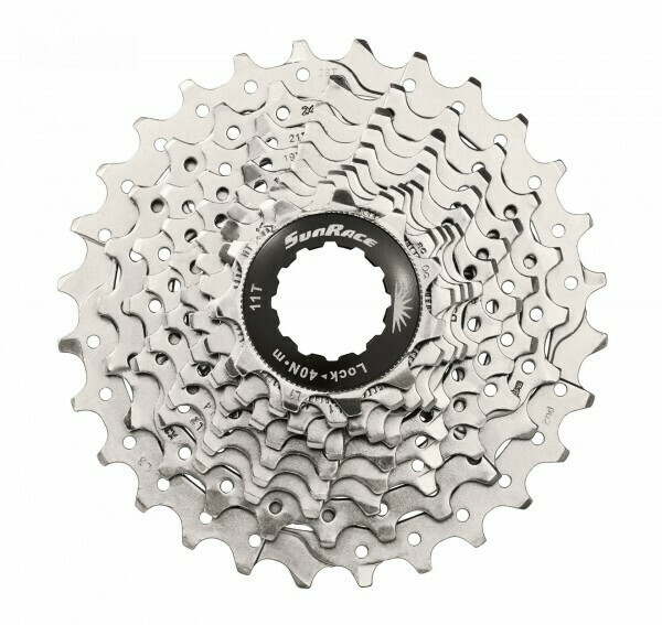 Pinioane Sunrace CSRS0 TAU, pe caseta, Spider alu, 11-32T, 10 vit, argintii/negru, AM