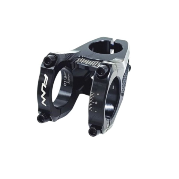 Pipa Funn Equalizer, Alu.6061- Full CNC, 31,8mm, rise/ridicare 0, 1-1/8, Ext:50mm, corp negru /clema neagra, AM