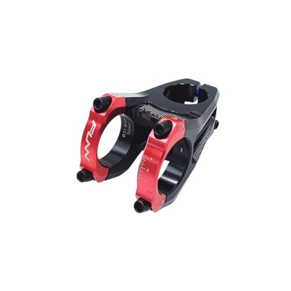 Pipa Funn Equalizer, Alu.6061- Full CNC, 35mm, rise/ridicare 0, 1-1/8, Ext:42mm, corp negru /clema rosie, AM