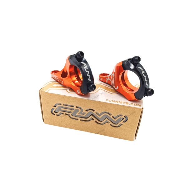 Pipa Funn RSX Light, mont.directa R.S.Boxxer, Alu.6061-T6, Full CNC, 35mm, rise/ridicare+20, ajustabila 45mm&50mm, portocaliu/negru anodizat, AM