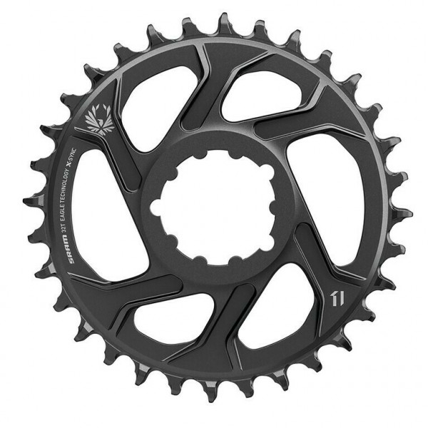 Placa pedalier Sram X-Sync2 SL Eagle 34T, negru, aluminiu, offset 6mm, DM, 11/12V