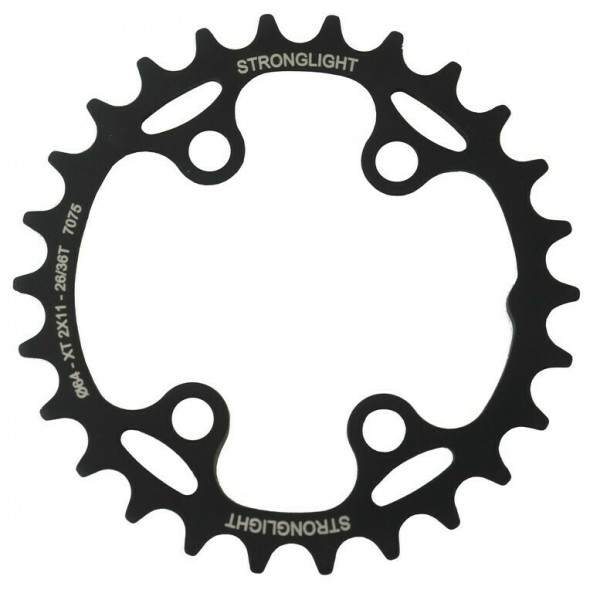 Placa pedalier Stronglight MTB Shimano 2x11 pentru XT FC-M8000/SLX INSIDE 28(38)T negru