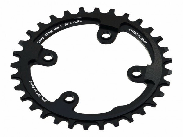 Placa Pedalier Stronglight MTB Sram 1x11 for XX1 4-Arm 38T w. threads black