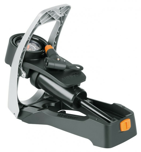 Pompa de picior SKS Airstep black, w. press.gauge DV/PV/SV 7bar/102psi