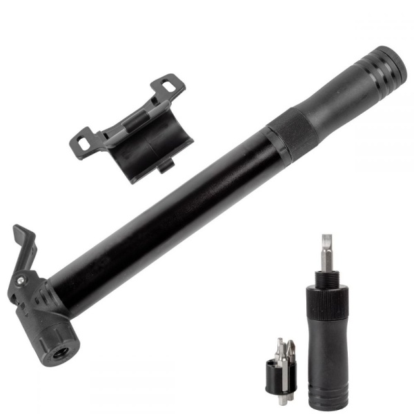 Pompa Mini M-WAVE CTP cu MiniTool Negru Aluminiu