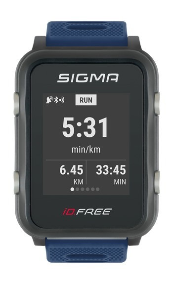 Pulsometru Sigma iD.FREE gri/albastru