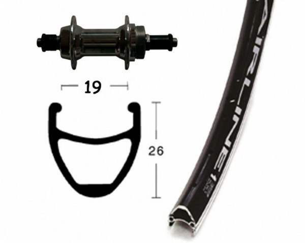 Roata spate 28x1.75 StarrQR, 36H, Airline 1