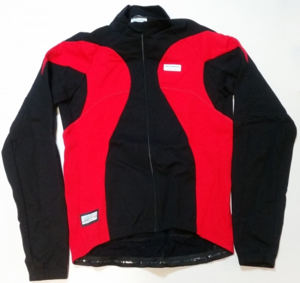 Tricou Shimano Performance windflex silver maneca lunga negru/rosu