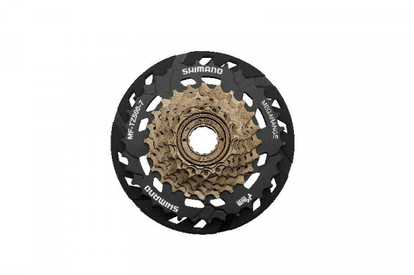 Bloc de pinioane pe filet Shimano Tourney MF-TZ500-7-CP, 7 vit. 14-16-18-20-22-24-34T, incl. protectie spite