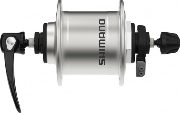Butuc fata dinam Shimano DHT4000 100mm, 32H, w. SNSP, silver
