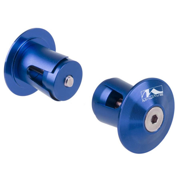 Capete ghidon M-wave 17.5-19.5 mm aluminiu albastre anodizat