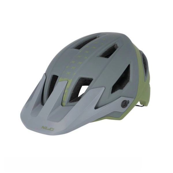 Casca enduro XLC BH-C31, Sistem Inchidere Fidlock, Standard de Sigurata EN 1078, Culoare Gri - Verde
