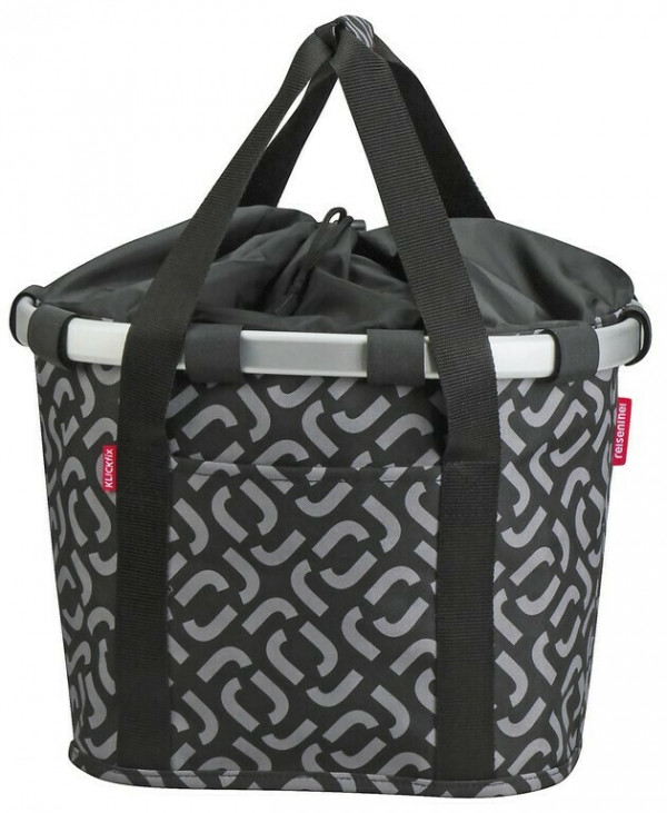 Cos spate Klickfix 35X28X26 cm, negru cu model ,15 L, 800 G