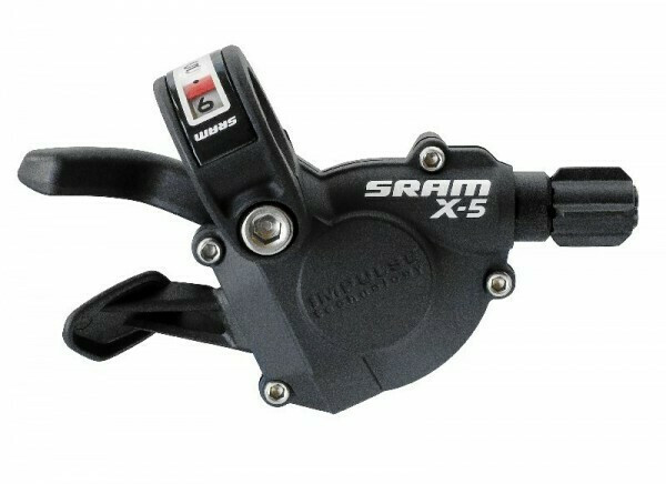 Manete schimbator X-5 Trigger, 1:1, negre, 9x3, vit., box