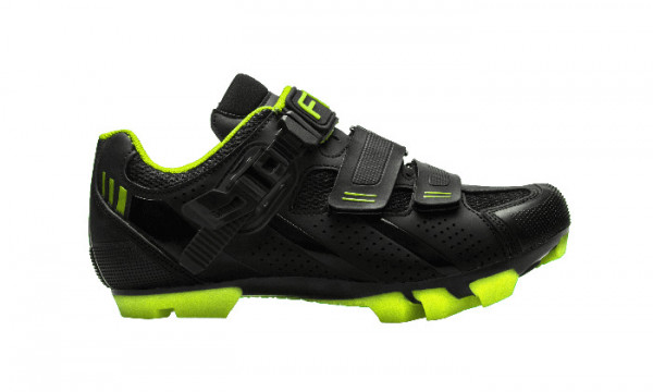 Pantofi FLR Elite MTB F-65 negru/galben neon