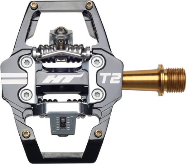 Pedale HT Components T2T, Negru/Auriu