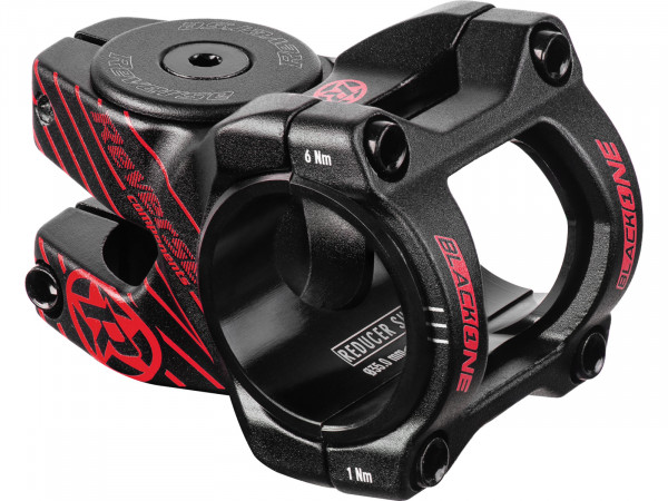 Pipa REVERSE Black-ONE D-2 35mm 31,8 & 35mm black/red inkl. Top Cap, Schraube, Kralle