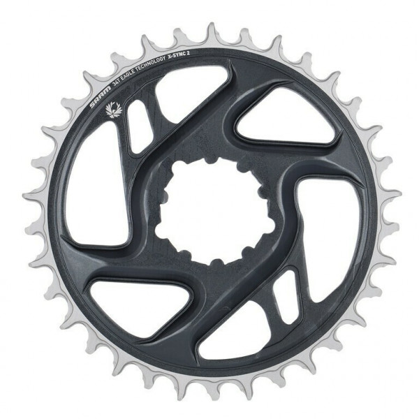 Placa pedalier Sram X-Sync 2 Eagle DM 34T, gri, aluminiu, offset 6mm